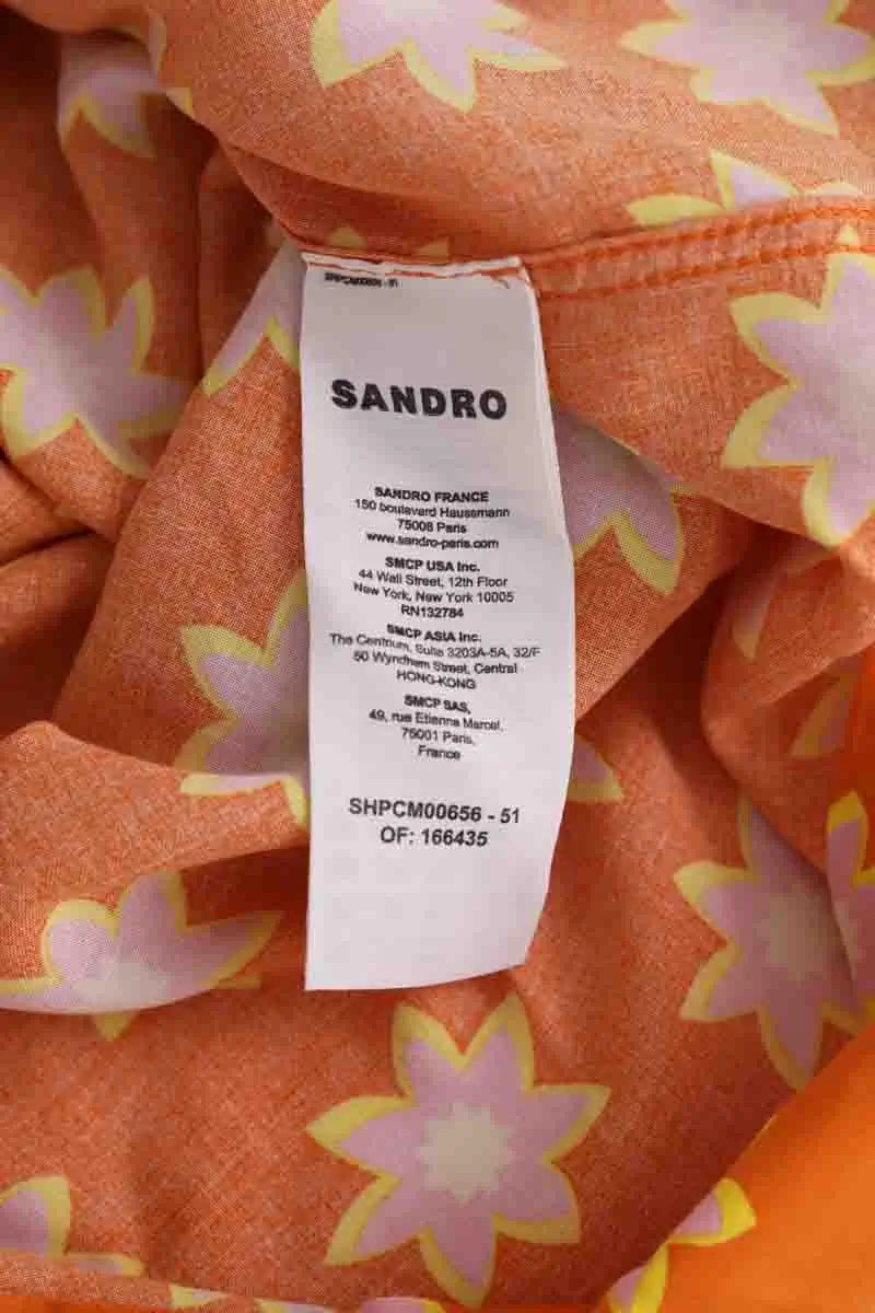 Chemise Sandro Orange en Viscose