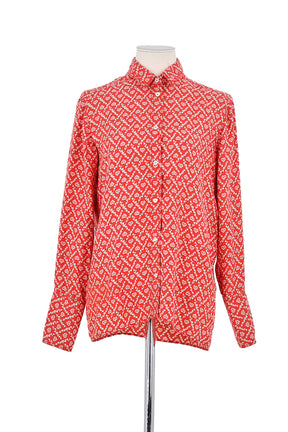 Chemise Sandro Rouge en Soie, taille S - Seconde Main
