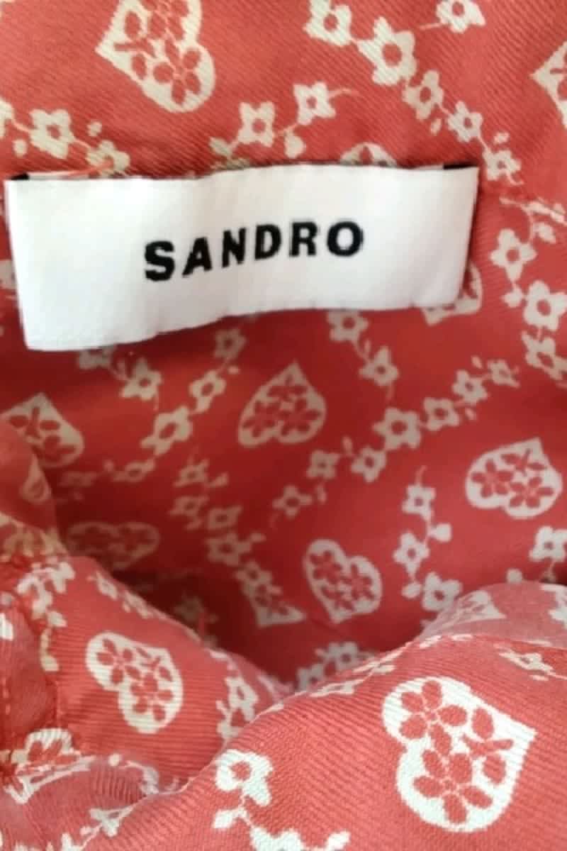 Chemise Sandro Rouge en Soie