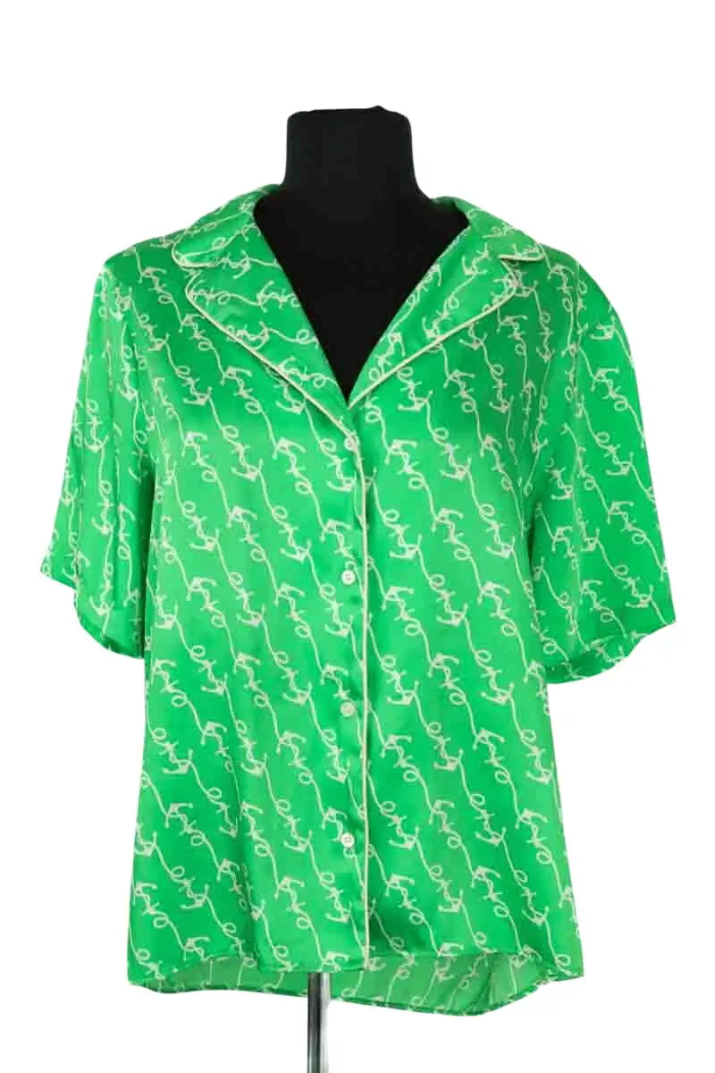 Chemise Sandro Vert en Synthétique, taille S - Seconde Main