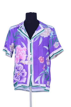 Chemise Sandro Violet en Soie, taille XS - Seconde Main