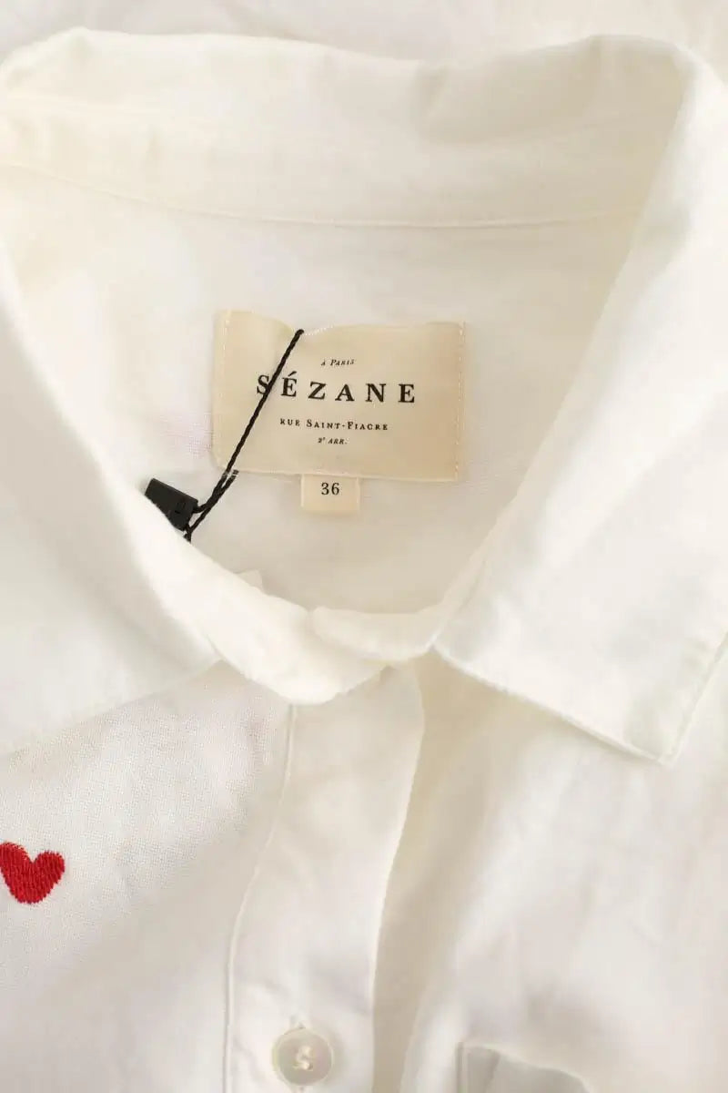 Chemise Sézane Blanc en Coton