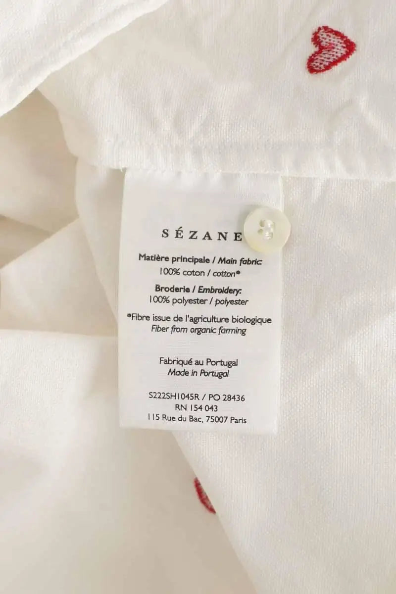 Chemise Sézane Blanc en Coton