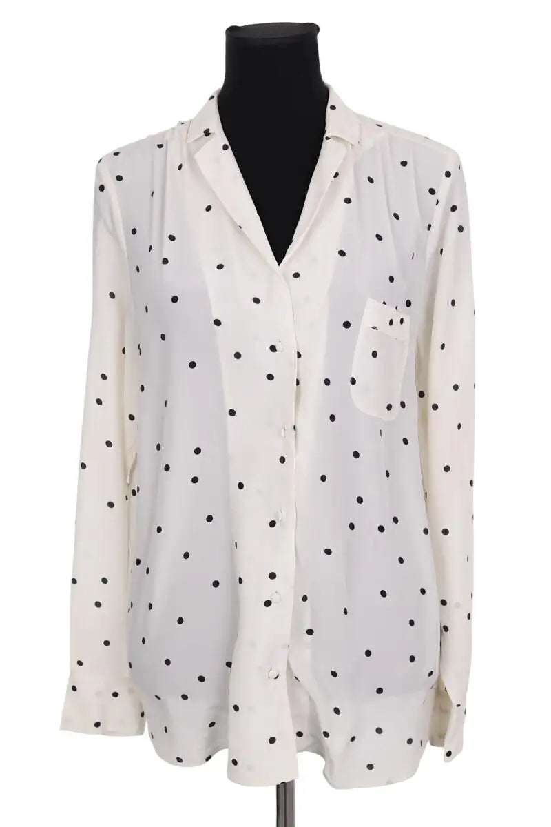 Chemise Sézane Blanc en Soie, taille L - Seconde Main
