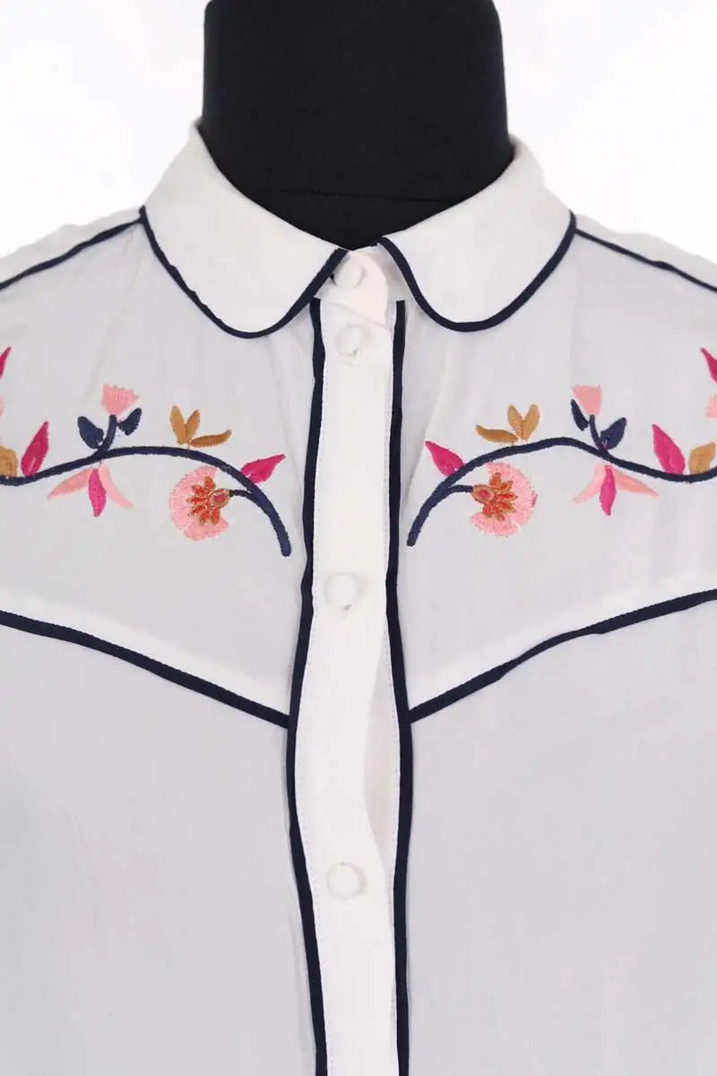 Chemise Sézane Blanc en Soie