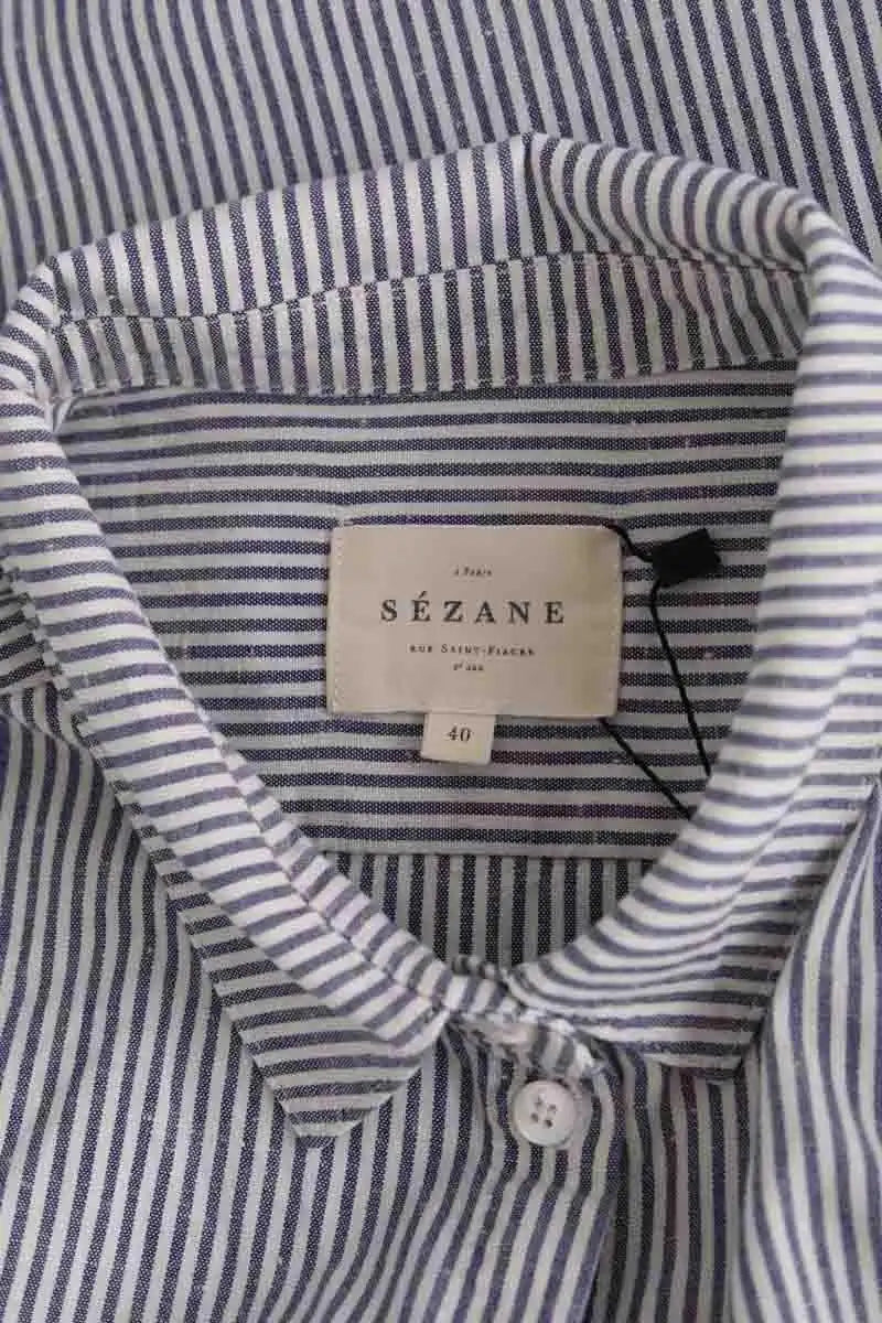 Chemise Sézane Bleu en Coton