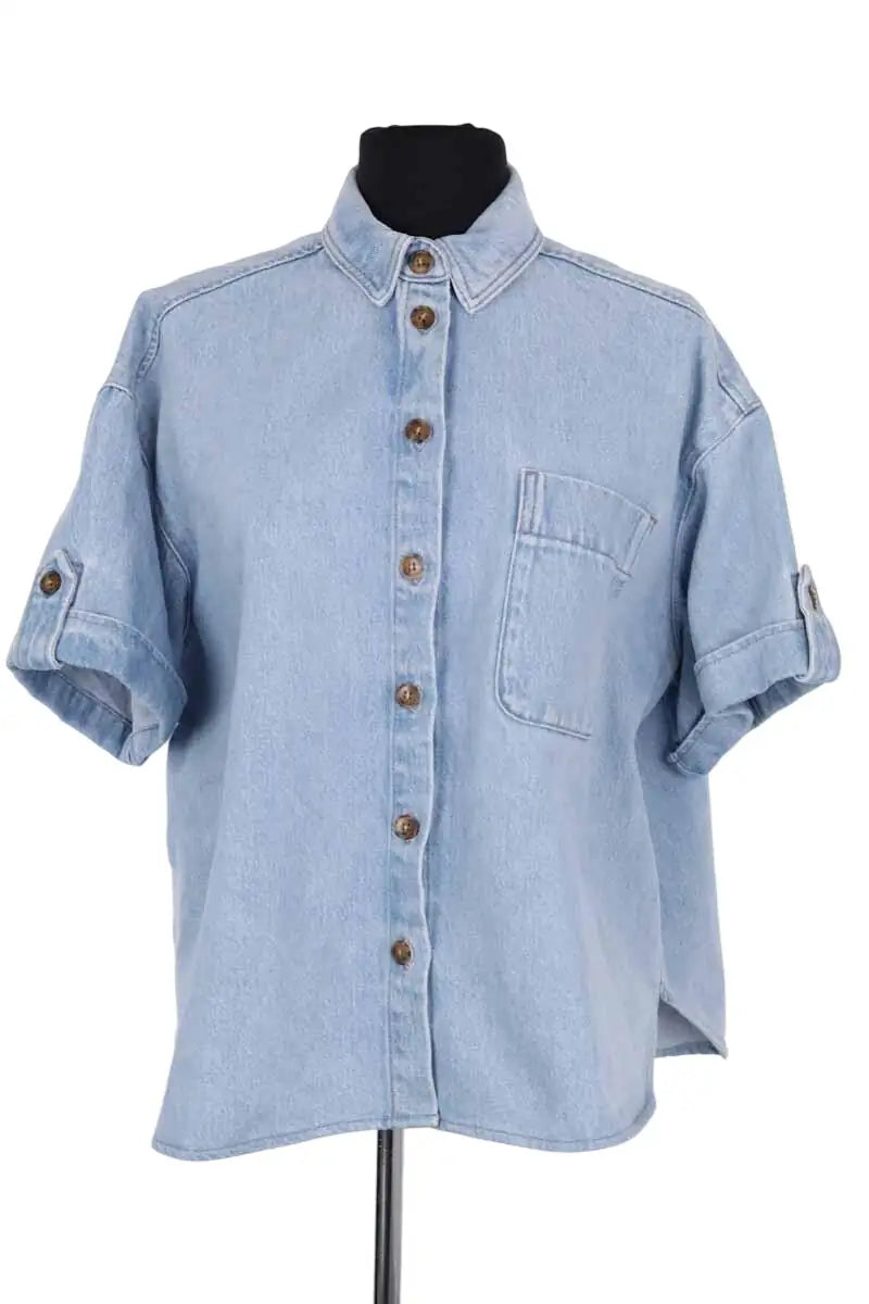 Chemise Sézane Bleu en Coton, taille M - Seconde Main