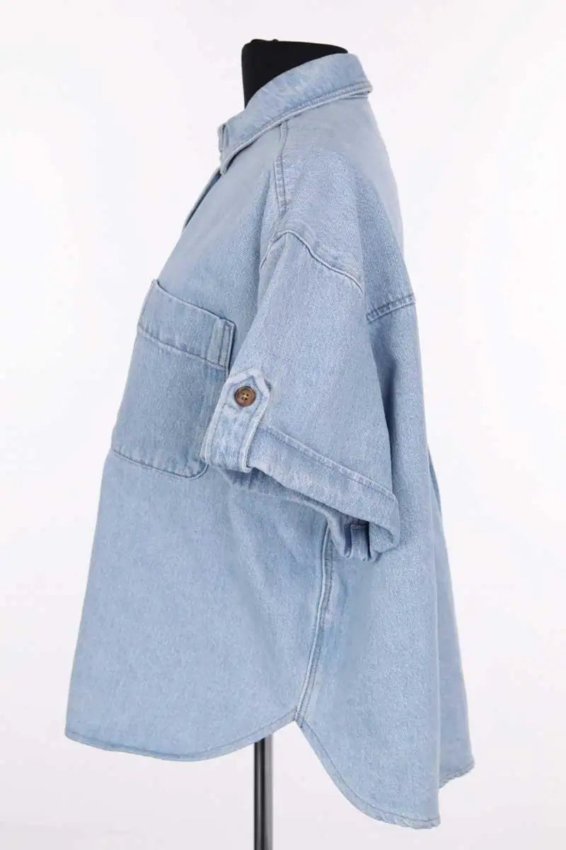 Chemise Sézane Bleu en Coton