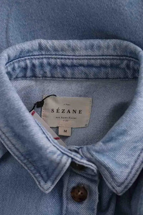 Chemise Sézane Bleu en Coton