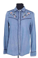 Chemise Sézane Bleu en Coton, taille S - Seconde Main