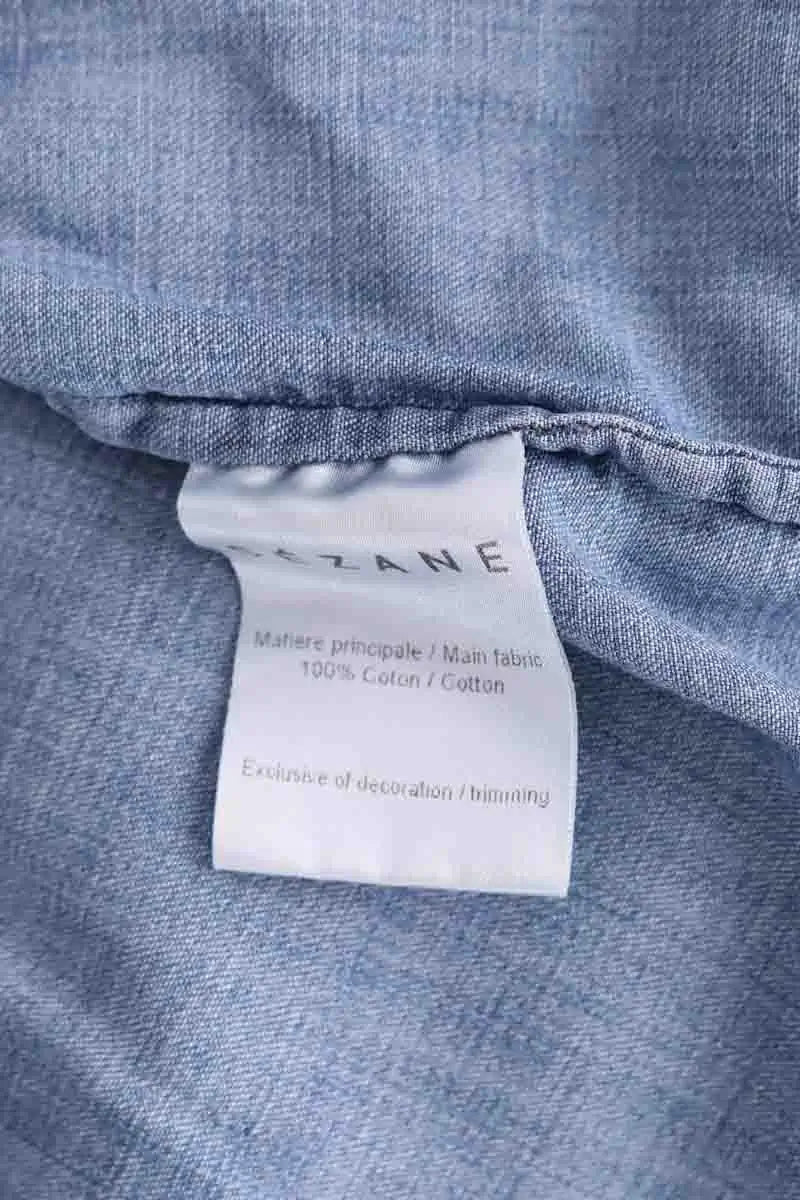 Chemise Sézane Bleu en Coton