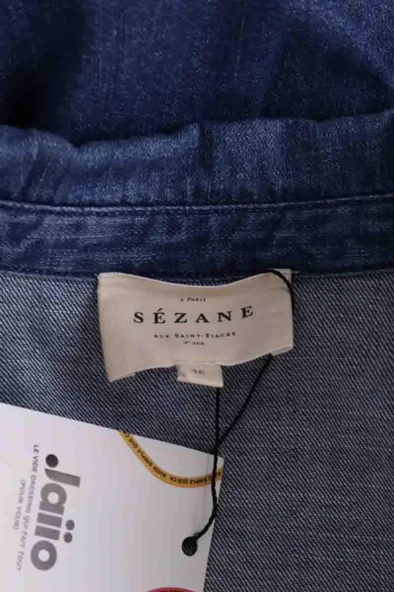 Chemise Sézane Bleu en Coton