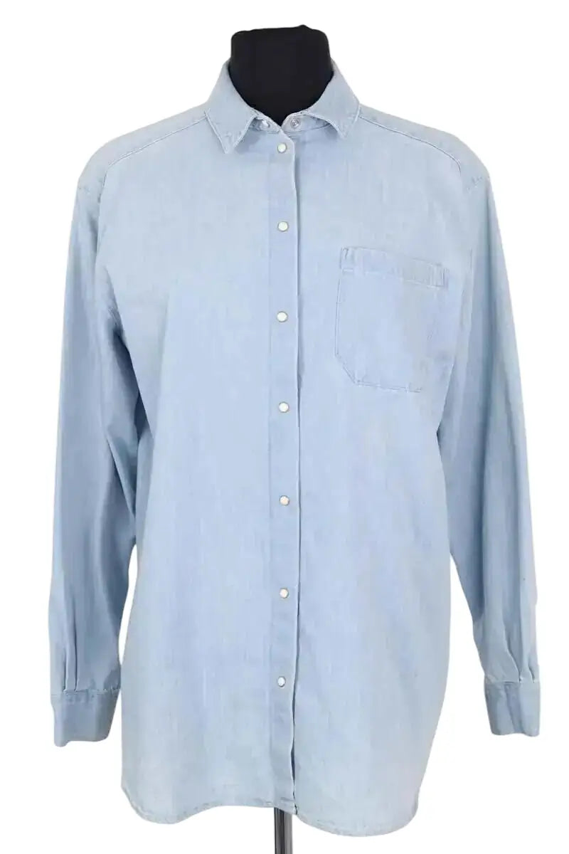 Chemise Sézane Bleu en Coton, taille XS - Seconde Main