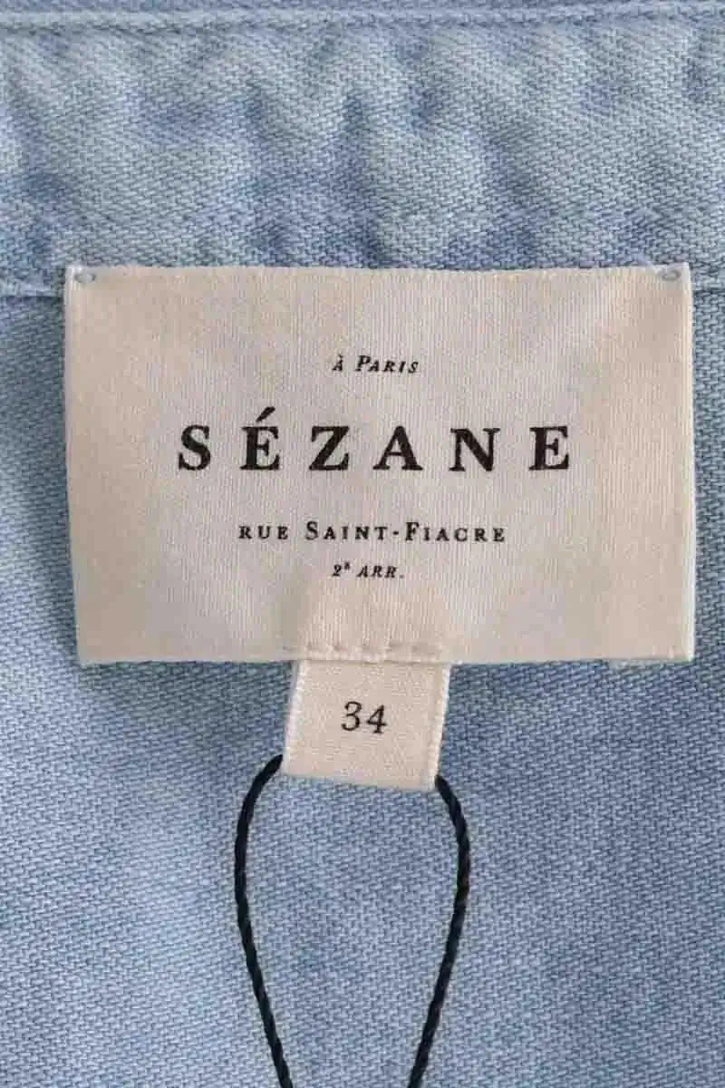 Chemise Sézane Bleu en Coton