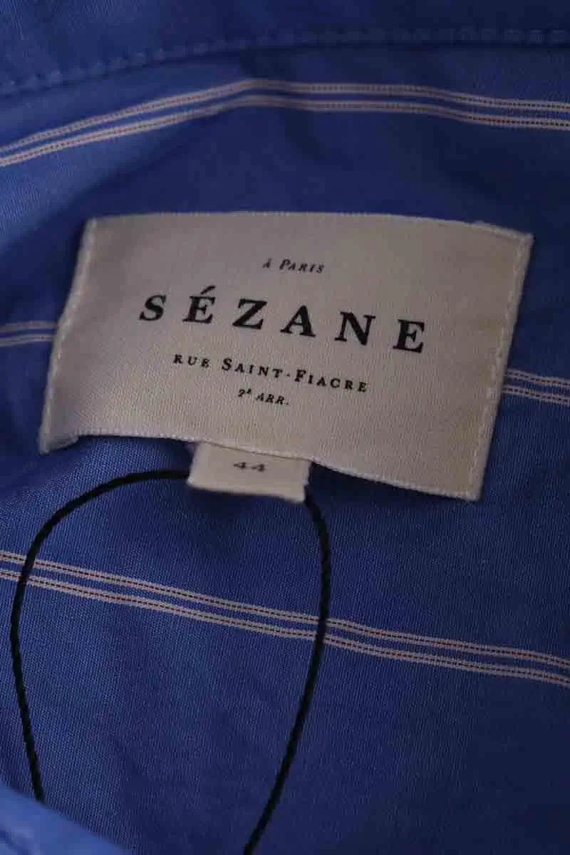 Chemise Sézane Bleu en Coton