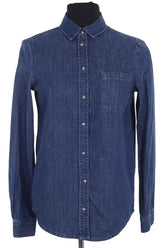 Chemise Sézane Bleu en Coton, taille XXS - Seconde Main