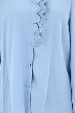Chemise Sézane Bleu en Soie