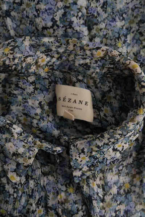 Chemise Sézane Bleu en Viscose