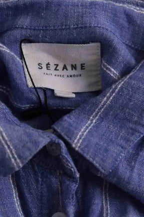 Chemise Sézane Bleu en Viscose