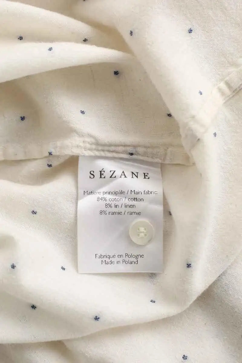 Chemise Sézane Ecru en Coton