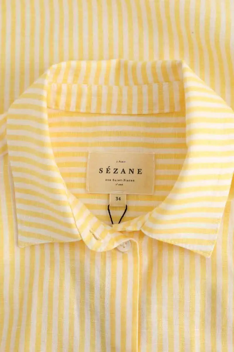 Chemise Sézane Jaune en Lin