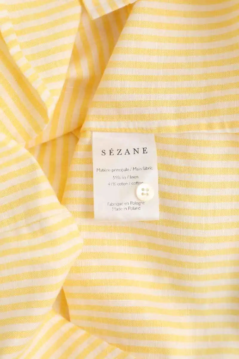 Chemise Sézane Jaune en Lin