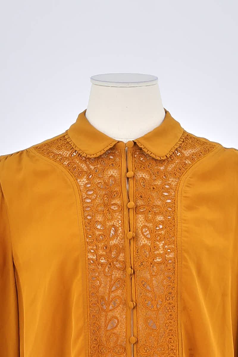 Chemise Sézane Jaune en Viscose