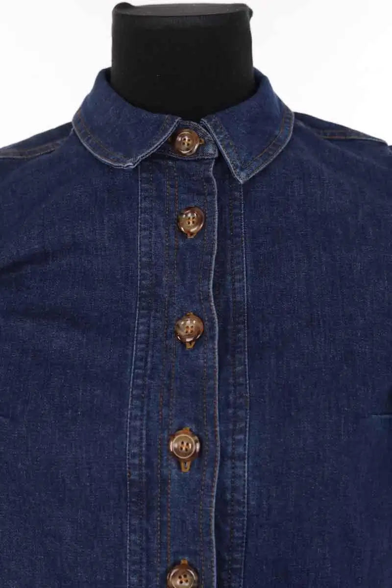 Chemise Sézane Kendall denim Bleu en Coton