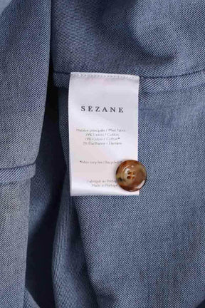 Chemise Sézane Kendall denim Bleu en Coton