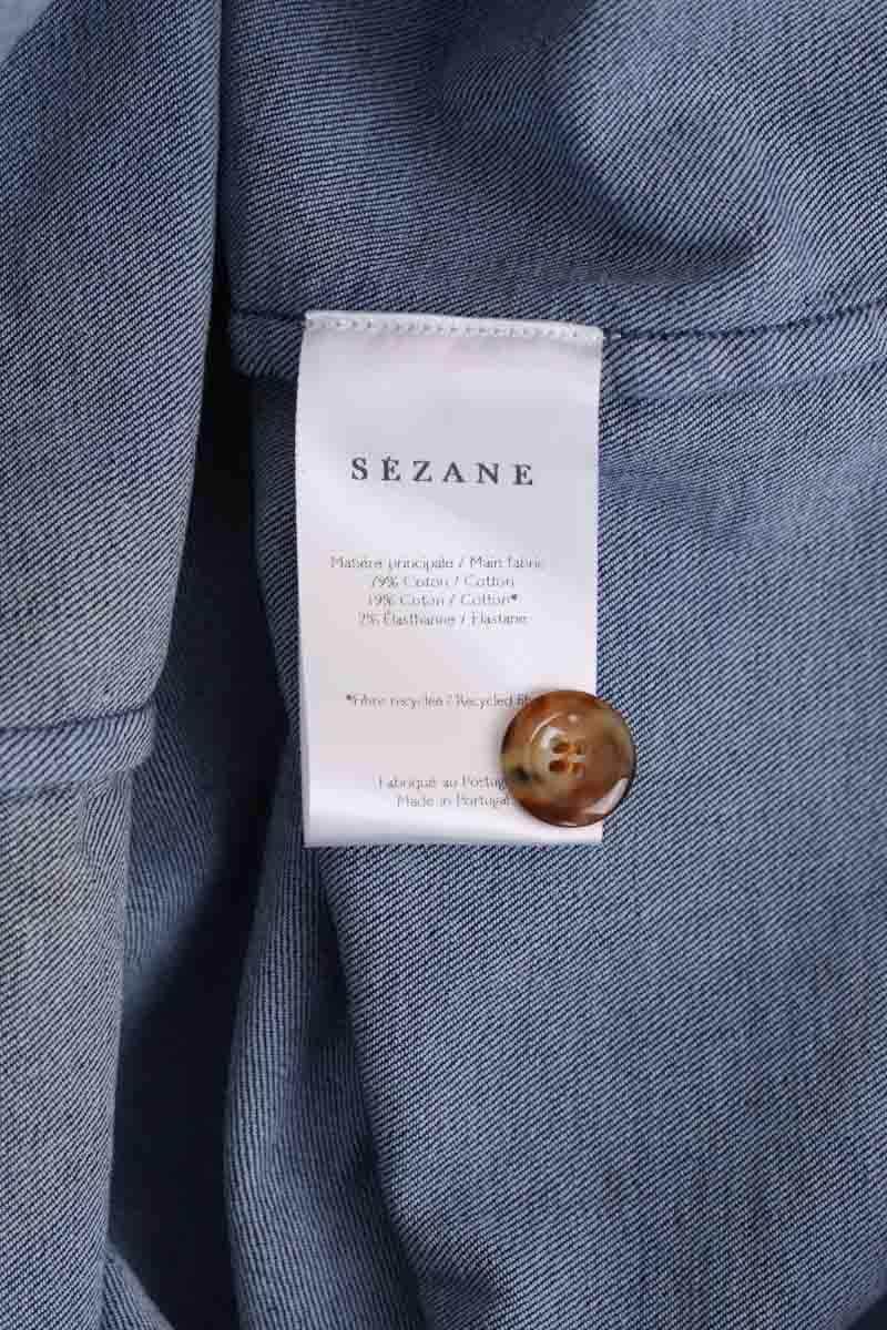 Chemise Sézane Kendall denim Bleu en Coton
