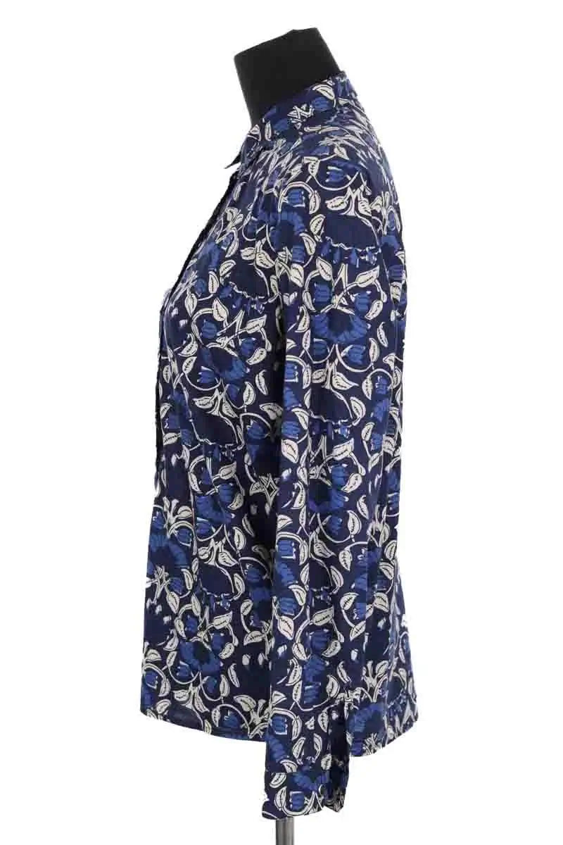 Chemise Sézane Marine en Coton
