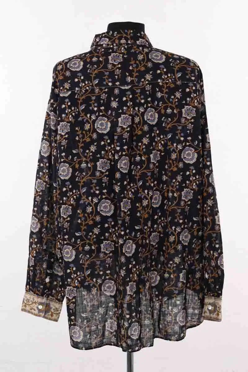 Chemise Sézane Marine en Coton