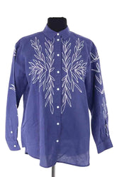 Chemise Sézane Maxy -Sézane x Roberto Ruspoli  Bleu en Coton, taille XXS - Seconde Main