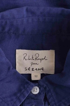 Chemise Sézane Maxy -Sézane x Roberto Ruspoli  Bleu en Coton