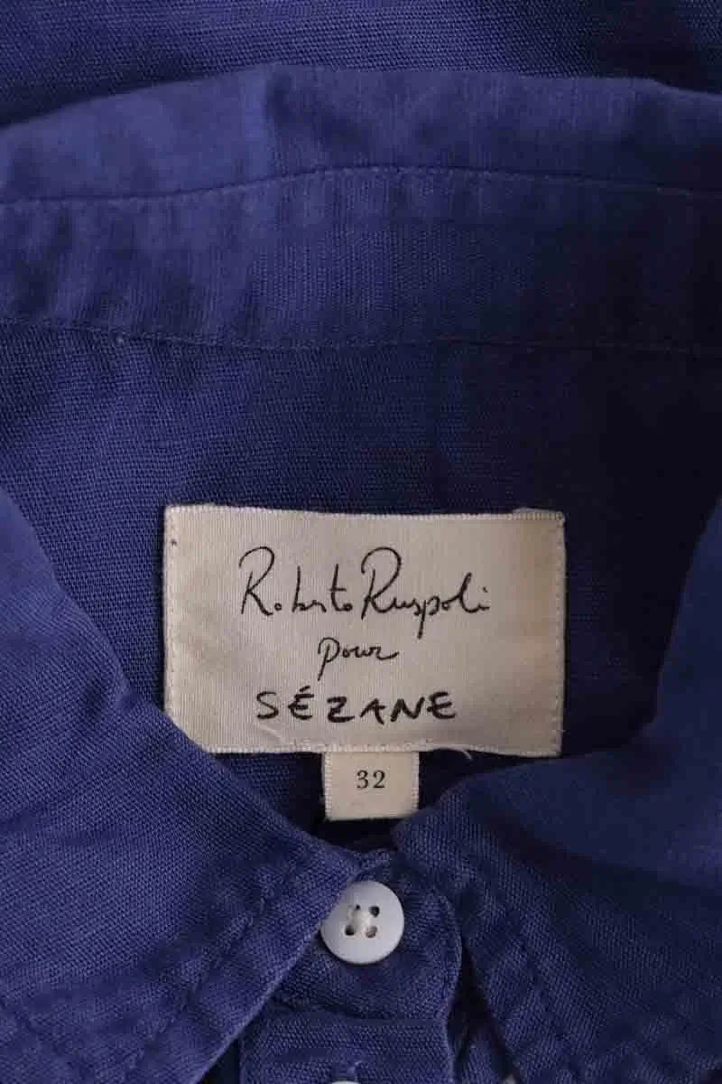 Chemise Sézane Maxy -Sézane x Roberto Ruspoli  Bleu en Coton