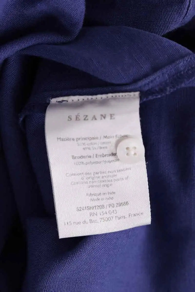 Chemise Sézane Maxy -Sézane x Roberto Ruspoli  Bleu en Coton