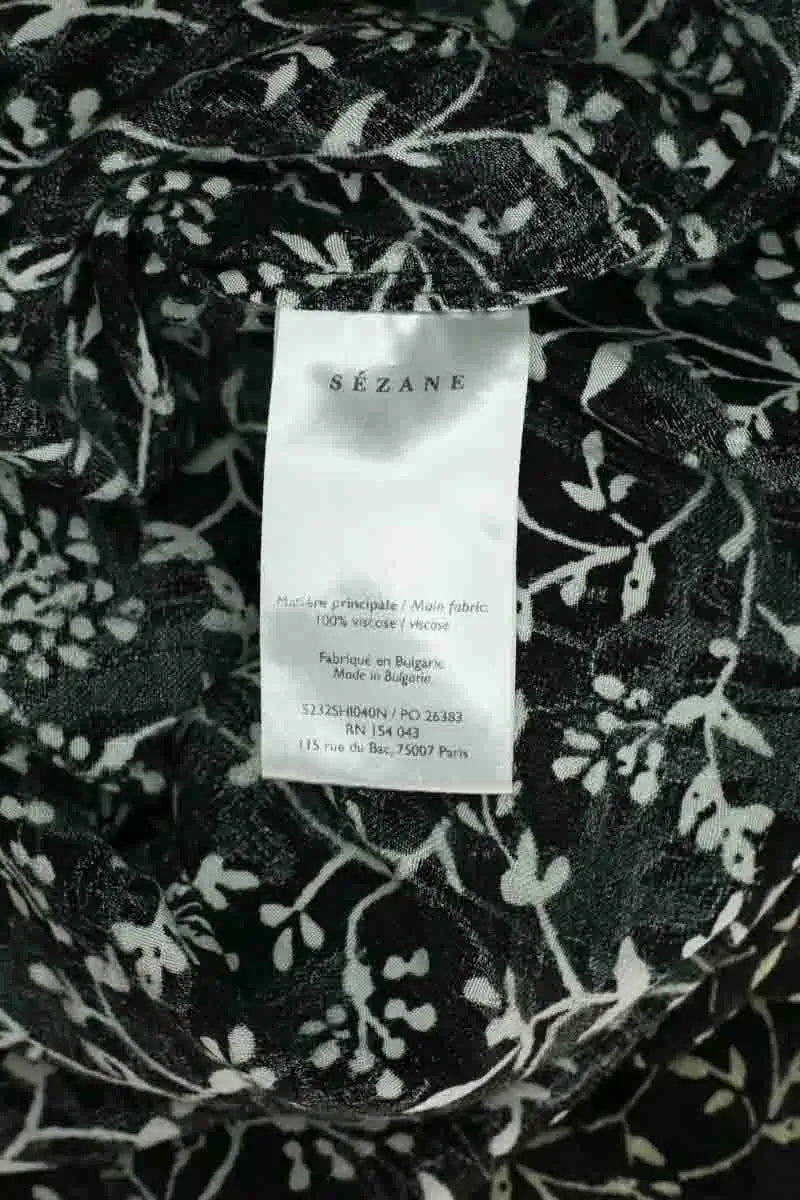 Chemise Sézane Noir en Viscose