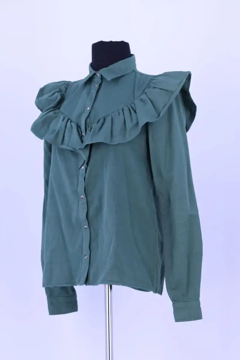 Chemise Sézane Vert en Coton