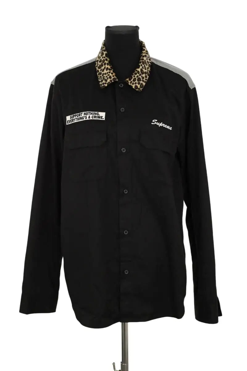 Chemise Supreme Noir en Coton, taille L - Seconde Main