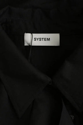 Chemise System Noir en Coton
