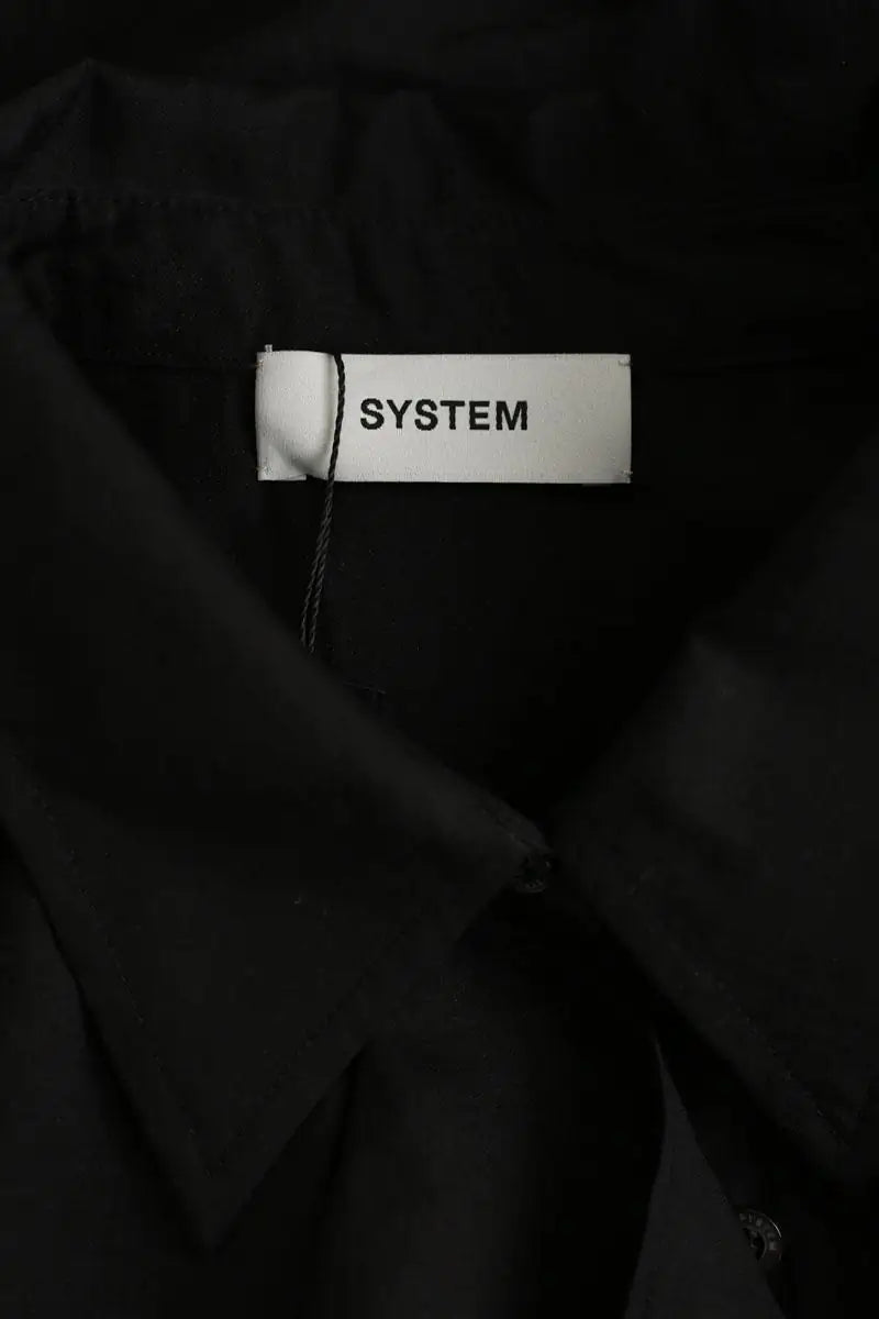 Chemise System Noir en Coton