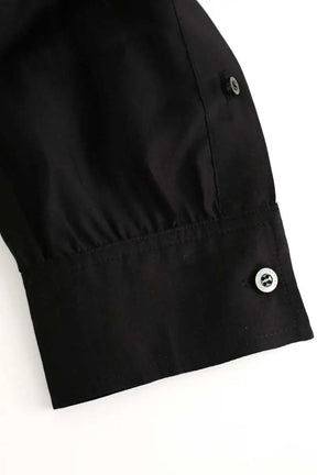 Chemise System Noir en Coton
