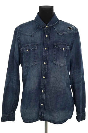 Chemise The Kooples Bleu en Coton, taille S - Seconde Main