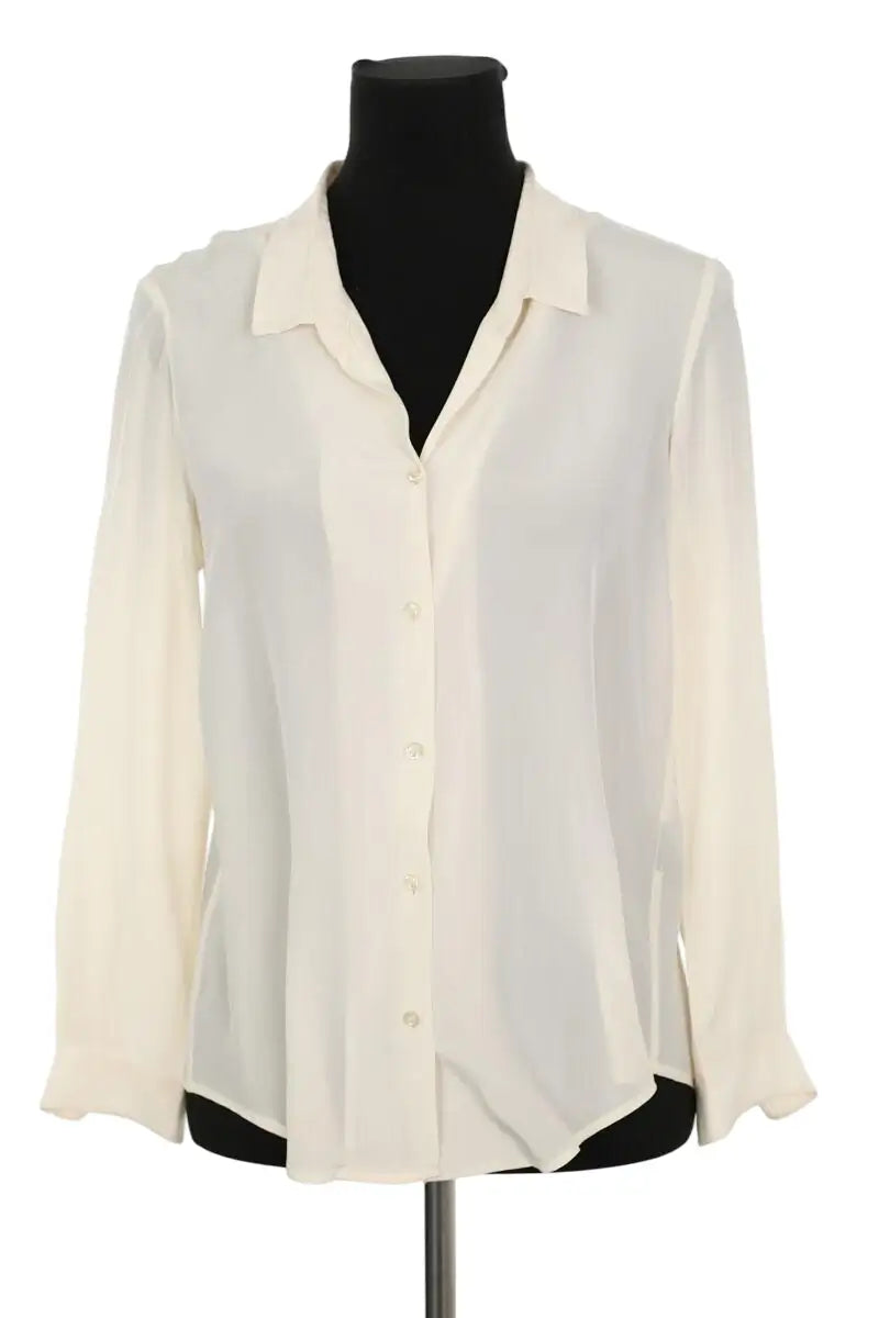 Chemise The Kooples Ecru en Soie, taille XS - Seconde Main