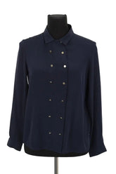 Chemise The Kooples Marine en Soie, taille S - Seconde Main