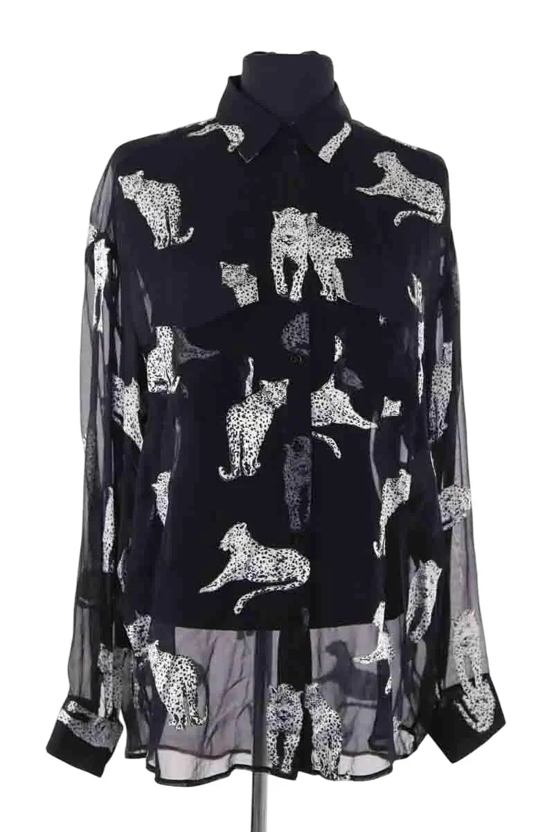 Chemise The Kooples Noir en Synthétique, taille M - Seconde Main