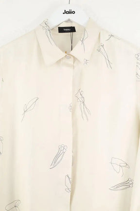 Chemise Theory Blanc en Soie