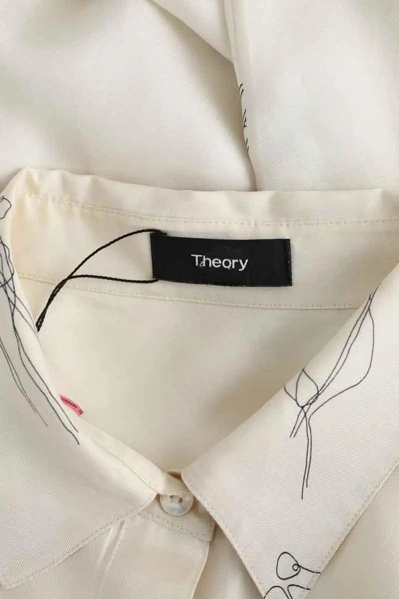 Chemise Theory Blanc en Soie