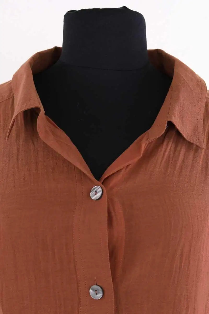 Chemise Theory Marron en Coton