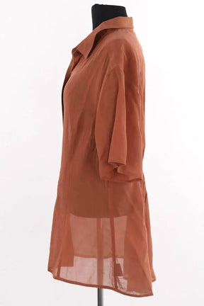 Chemise Theory Marron en Coton